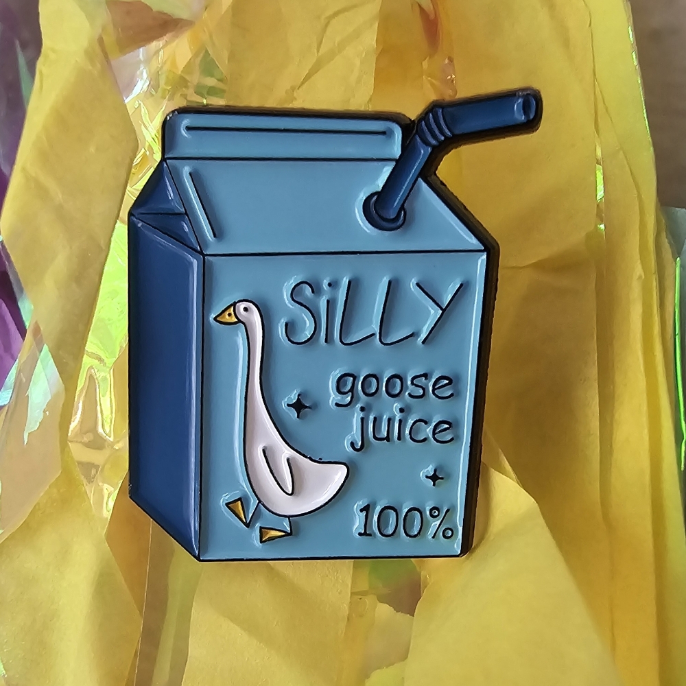 Silly Goose Juice Enamel Pin